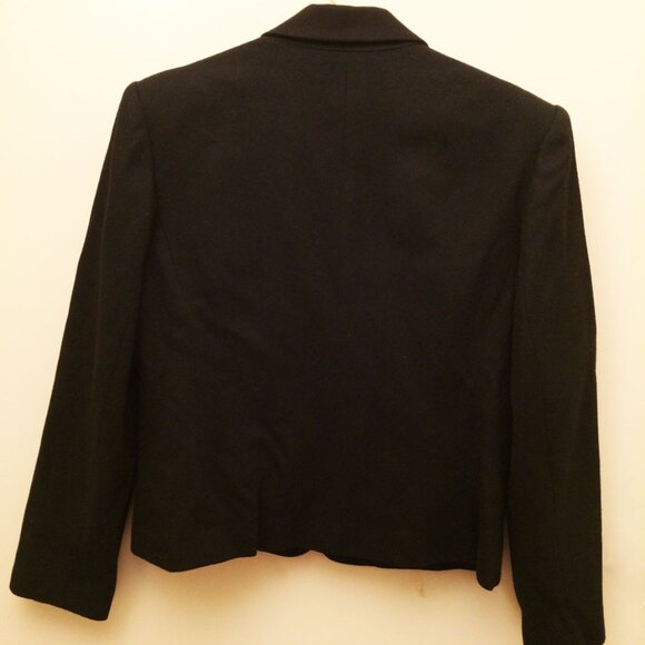 Koret Women's Vintage Black Lined Suit Jacket / Blazer - 100% Wool - Sz 12 - Picture 5 of 11